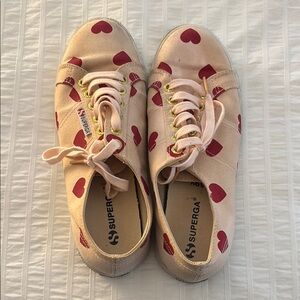 Superga Heart Print Sneakers